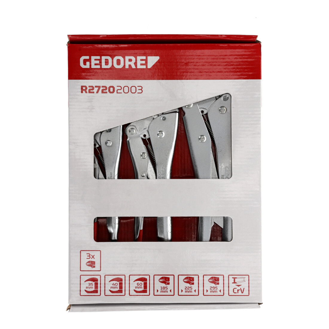 Gedore Jeu de pinces Grip 7-12 pouces 35-60 mm 3 pièces R27202003
