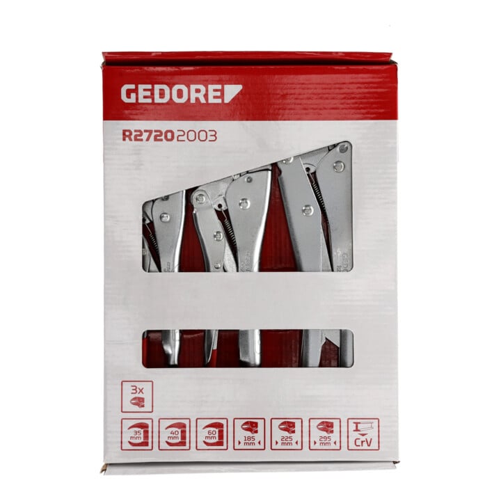 Gedore Jeu de pinces Grip 7-12 pouces 35-60 mm 3 pièces R27202003