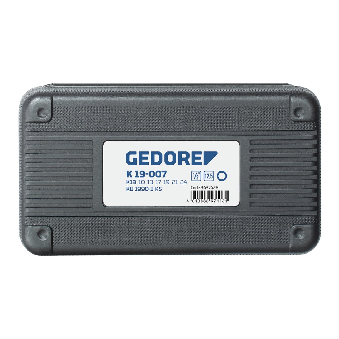 Gedore K 19-007 Moersleutelset 1/2" 7-delig zeskant 10-24 mm