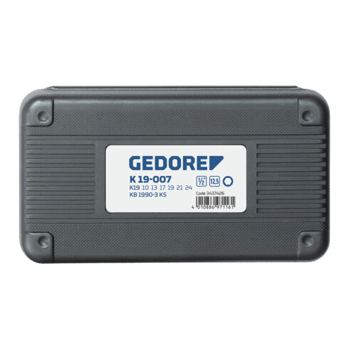 Gedore K 19-007 Moersleutelset 1/2" 7-delig zeskant 10-24 mm
