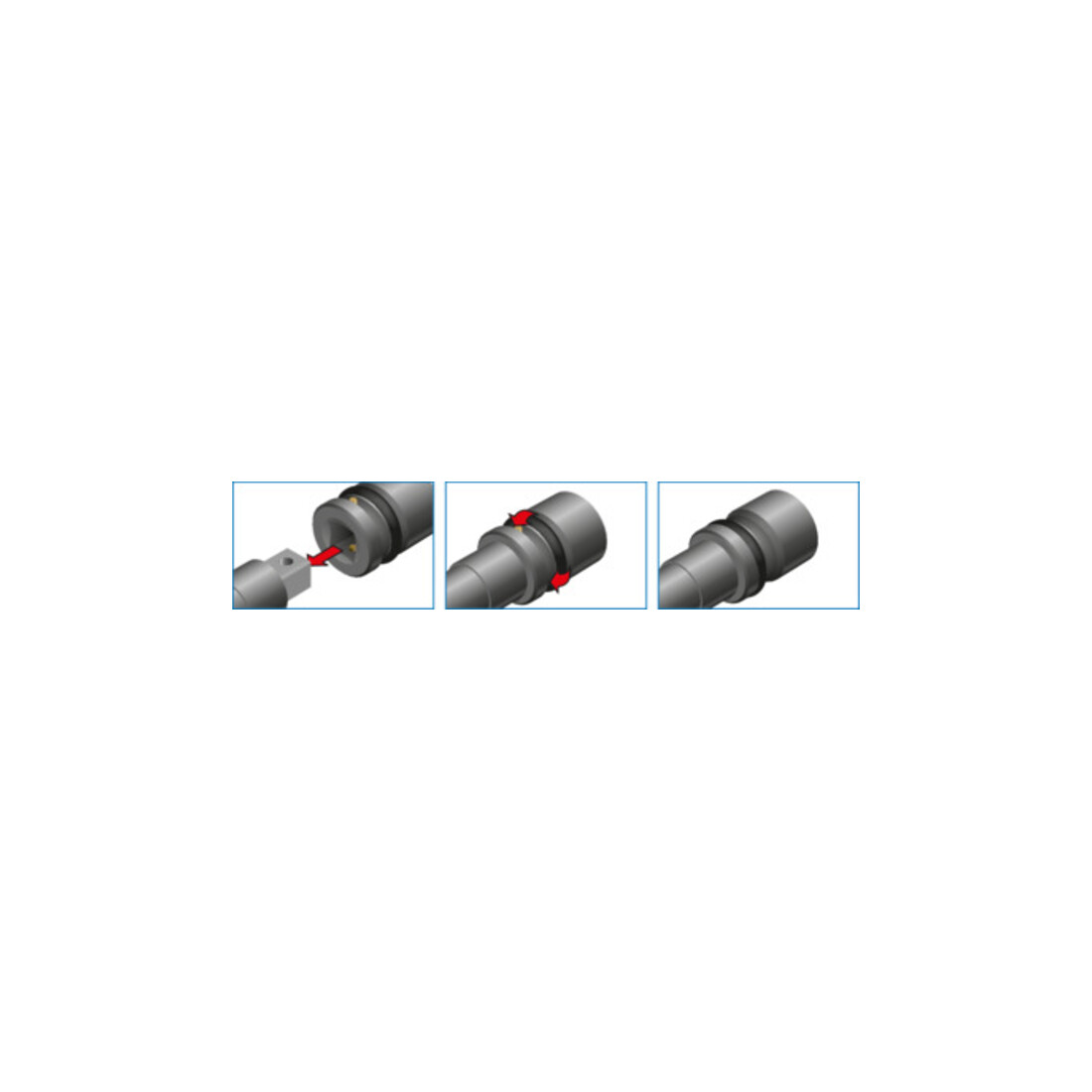 Gedore Kraftschraubereinsatz 3/4 Zoll Impact-Fix, lang