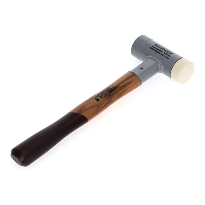 Gedore KOMBI-PLUS R Hammer, mit Holzgriff, Schon-/Schlosserhammer, Ø 40 mm, rückschlagfrei, Hickorystiel, 247 H-40