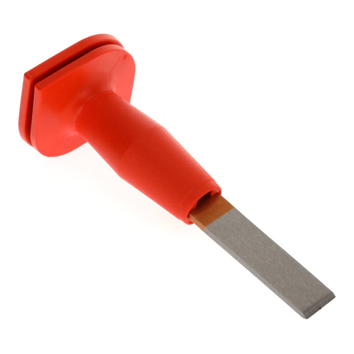 Gedore Meißel, Schlitzmeißel mit Handschutz, Spitzwinkel 60°, Schneide 26 mm breit, 240 mm lang, gehärteter Stahl, 104 HS