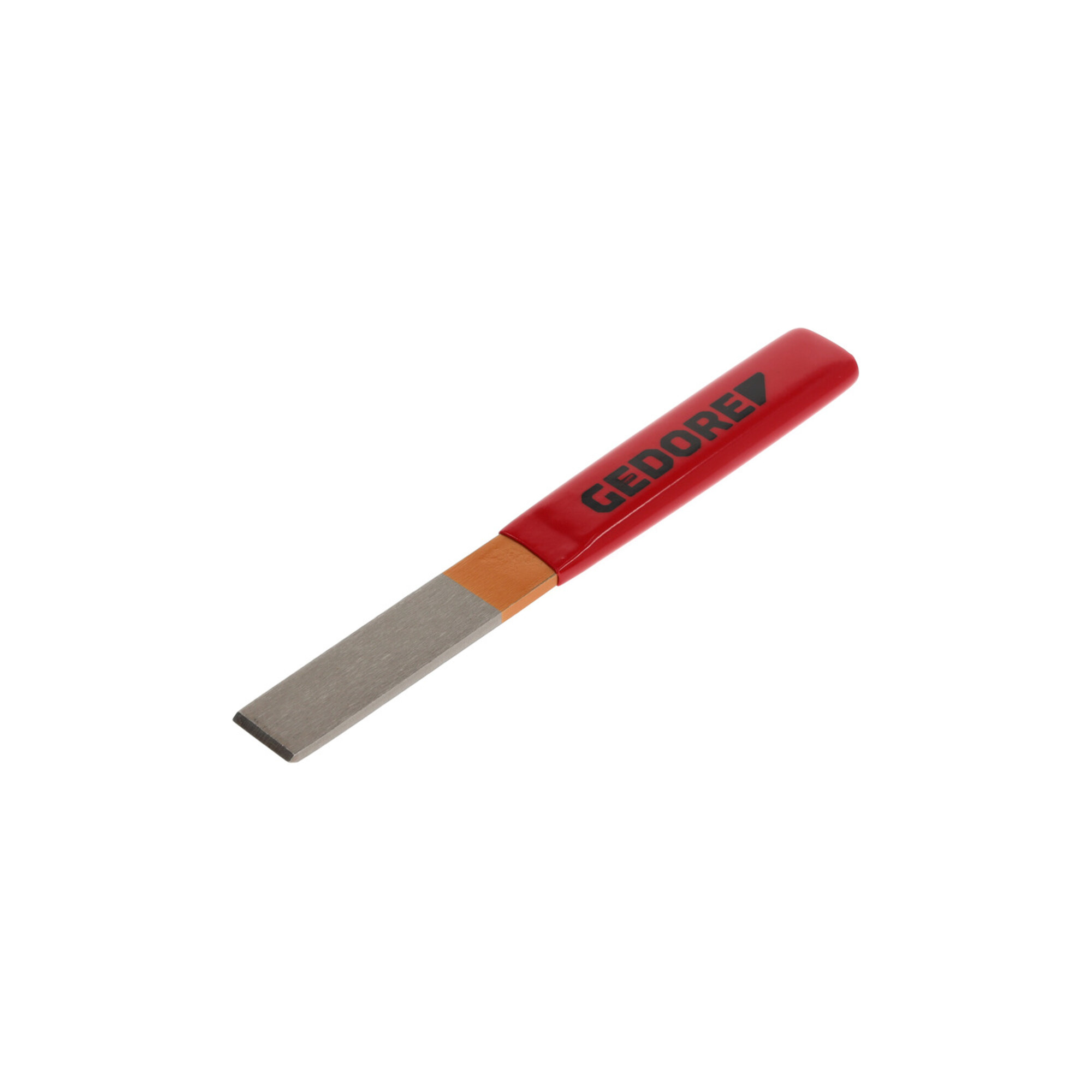 Gedore Meißel, Schlitzmeißel mit Plastikgriff, Spitzwinkel 60°, Schneide 26 mm breit, 240 mm lang, gehärteter Stahl, 104 P