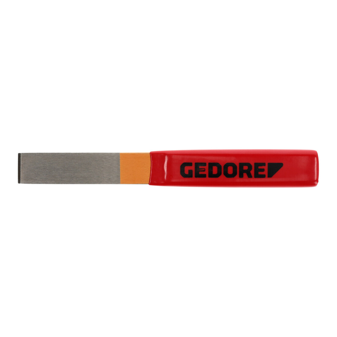 Gedore Meißel, Schlitzmeißel mit Plastikgriff, Spitzwinkel 60°, Schneide 26 mm breit, 240 mm lang, gehärteter Stahl, 104 P