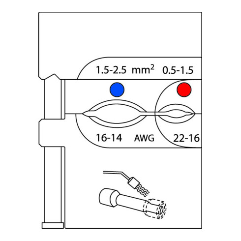 Gedore 8140-22 Modul-Einsatz für Dura Seal Schrumpfschlauch 0,32-6