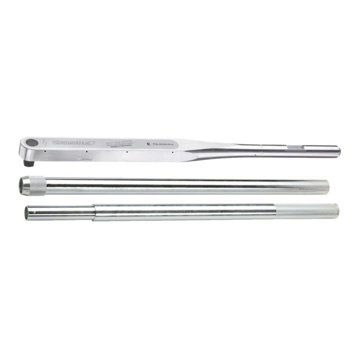 Gedore momentsleutel Dremometer E 750-2000 Nm met 2 verlengbuizen