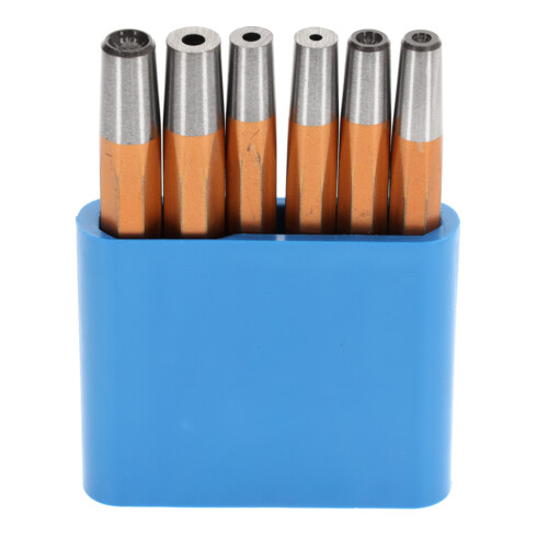 Gedore Nietzieher und -kopfsetzer-Satz, 6-teiliges Set, gehärtet für Schlagwerkzeuge, im PVC-Halter, 125 B