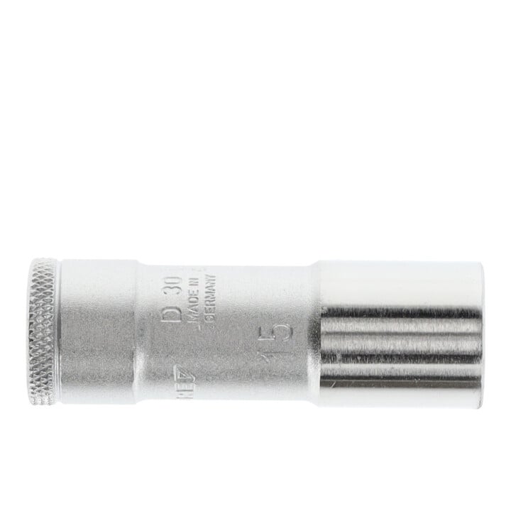 Gedore Nuss lang, 3/8'' 10 mm Antrieb, 12-kant, 15 mm Weite, Stahl verchromt