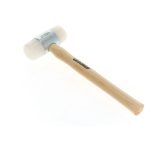 Gedore Nylonhamer met houten steel, lederhamer, Ø 50 mm, espensteel, gesmeed, 225 E-50