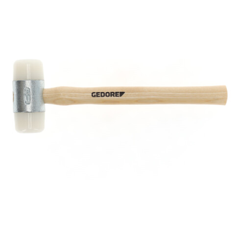 Gedore Nylonhamer met houten steel, lederhamer, Ø 50 mm, espensteel, gesmeed, 225 E-50
