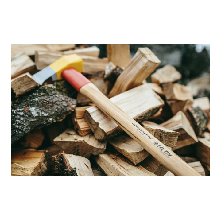 Gedore OCHSENKOPF Profi-Spalthammer Big Ox, Mit Rotband-Plus Stielbefestigung, Langlebiger Stiel aus Hickoryholz