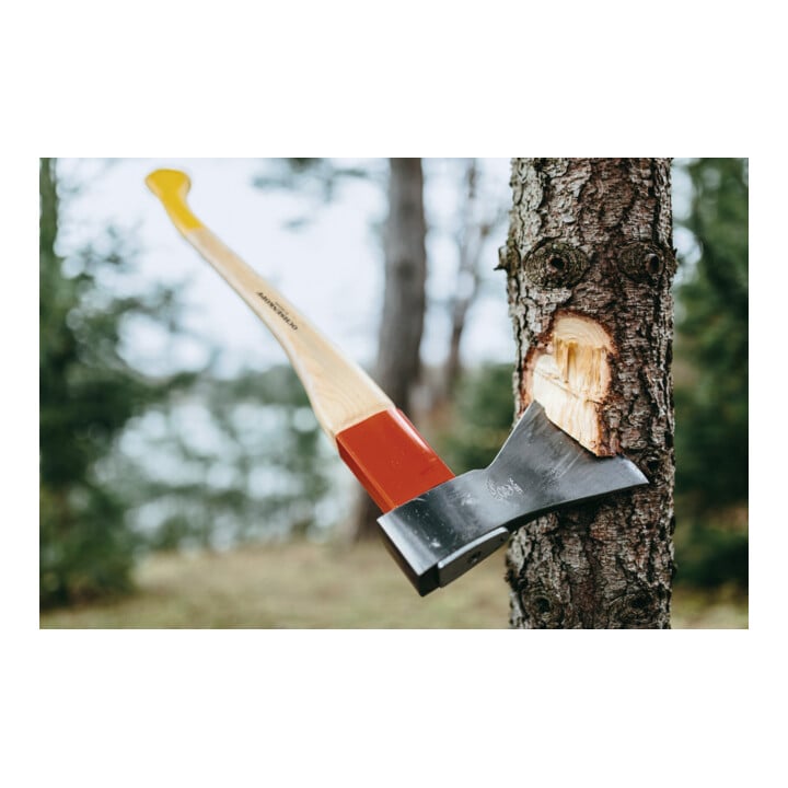Gedore OCHSENKOPF Universele Gold-voorste bijl ROTBAND-PLUS, Hickory houten steel, gepolijste snede 120 mm, 700 mm lang, OX 620 H-1257