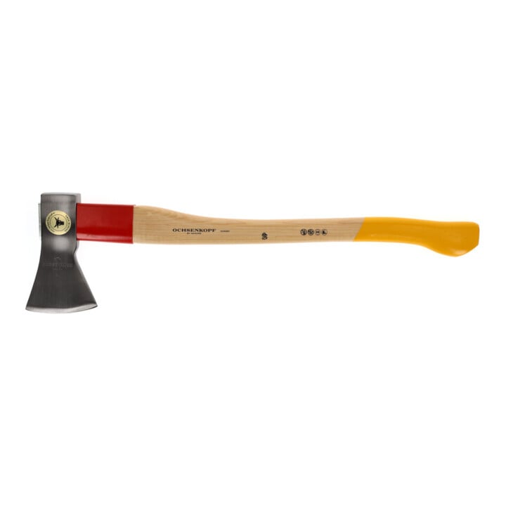 Gedore OCHSENKOPF Universele Gold-voorste bijl ROTBAND-PLUS, Hickory houten steel, gepolijste snede 120 mm, 700 mm lang, OX 620 H-1257