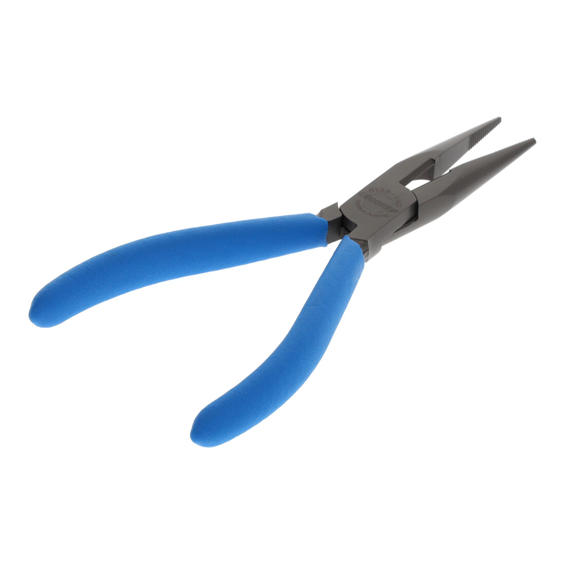 Gedore Pinza a becchi piatti e tondi, ganasce lunghe, dentata, dritta, indurita a induzione, impugnatura antiscivolo, lunghezza 140 mm, 8132-140 TL