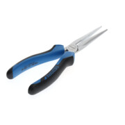 Gedore Pinza a becchi piatti e tondi, ganasce lunghe, dentata, dritta, indurita per induzione, manico bimateriale, lunghezza 200 mm, 8132-200 JC-2