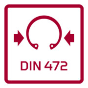 Gedore Pinza per anelli di sicurezza interna angolata 90° Ø 19-60 mm R27754060-3