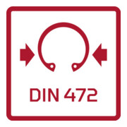 Gedore Pinza per anelli di sicurezza interna angolata 90° Ø 19-60 mm R27754060-3