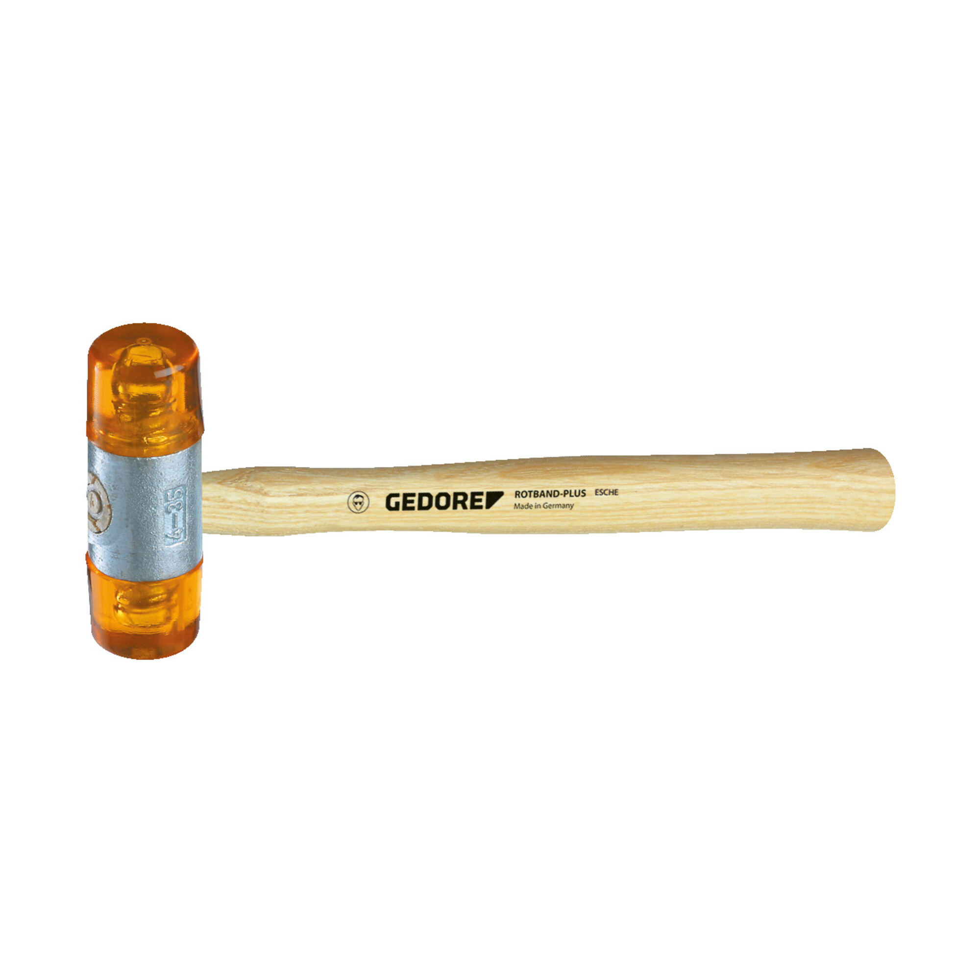 Gedore Plastikhammer, Ø 32 mm, Auswechselbare Köpfe aus Cellulose-Acetat, Robuster Stiel aus Esche