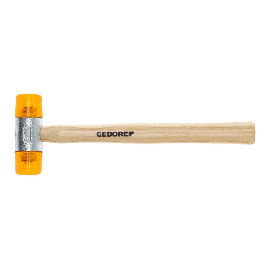 Gedore Plastikhammer, Ø 32 mm, Auswechselbare Köpfe aus Cellulose-Acetat, Robuster Stiel aus Esche