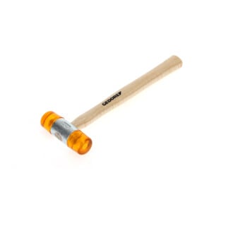 Gedore Plastikhammer, Ø 32 mm, Auswechselbare Köpfe aus Cellulose-Acetat, Robuster Stiel aus Esche