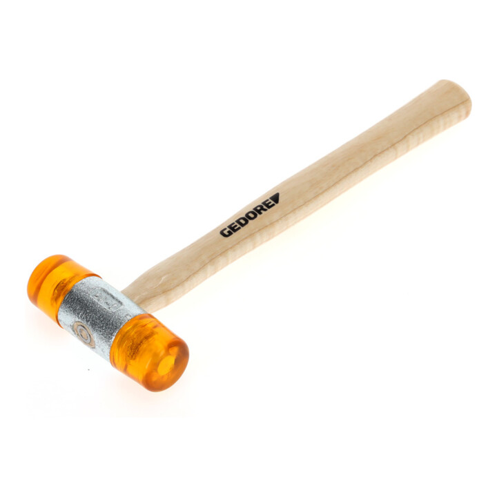 Gedore Plastikhammer, Ø 32 mm, Auswechselbare Köpfe aus Cellulose-Acetat, Robuster Stiel aus Esche