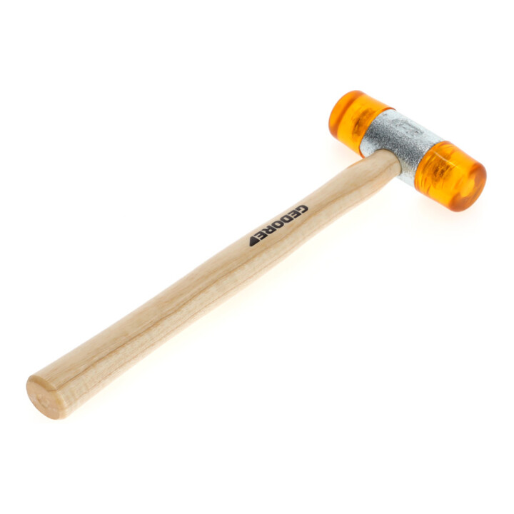 Gedore Plastikhammer, Ø 32 mm, Auswechselbare Köpfe aus Cellulose-Acetat, Robuster Stiel aus Esche