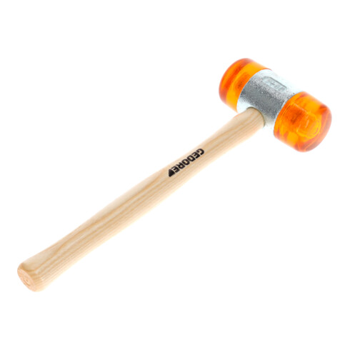 Gedore Plastikhammer, Ø 60 mm, Auswechselbare Köpfe aus Cellulose-Acetat, Robuster Stiel aus Esche
