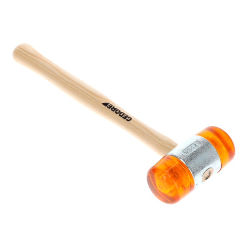 Gedore Plastikhammer, Ø 60 mm, Auswechselbare Köpfe aus Cellulose-Acetat, Robuster Stiel aus Esche