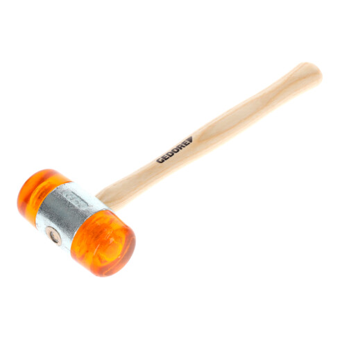 Gedore Plastikhammer, Ø 60 mm, Auswechselbare Köpfe aus Cellulose-Acetat, Robuster Stiel aus Esche