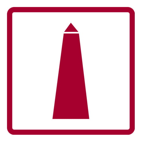 Gedore Red Pointe à tracer, tige octogonale, tête d'impact Ø 4 mm, revenu, acier, 120 mm de long, outil, R90150415