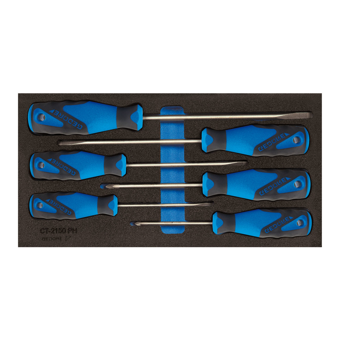 Gedore Pozidriv Schraubendreher in Check Tool Einlage (1500CT1 2150PZ)