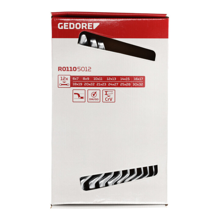 Gedore R01105012 Doppelringschlüssel Satz SW6-32 mm 12-teilig