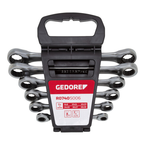 Gedore R07405006 Doppelringratschenschlüssel-Satz SW8-19 mm 6-teilig