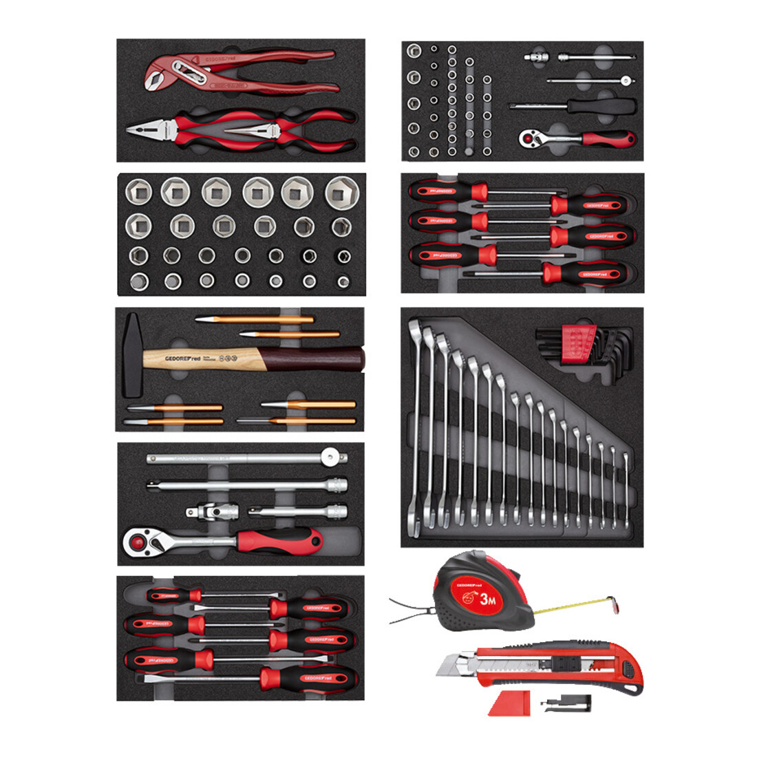 Gedore R21010001 Ensemble d'outils 8x modules CT, 119 pièces