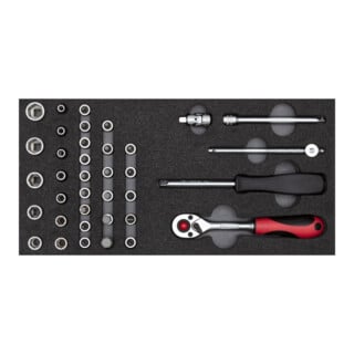 Gedore R22150006 Steckschlüssel-Satz 1/4" 2/6 CT-Modul 37-teilig