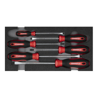 Gedore R22150014 Schraubendrehersatz PZ+SL 2/6 CT-Modul 6-teilig