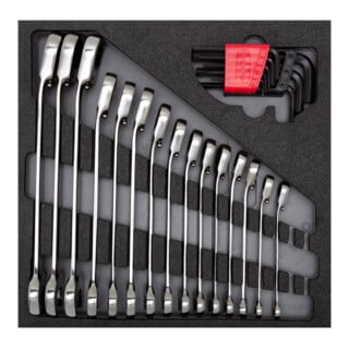 Gedore R22250001 Jeu de clés plates 4/6 CT-module 24 pièces