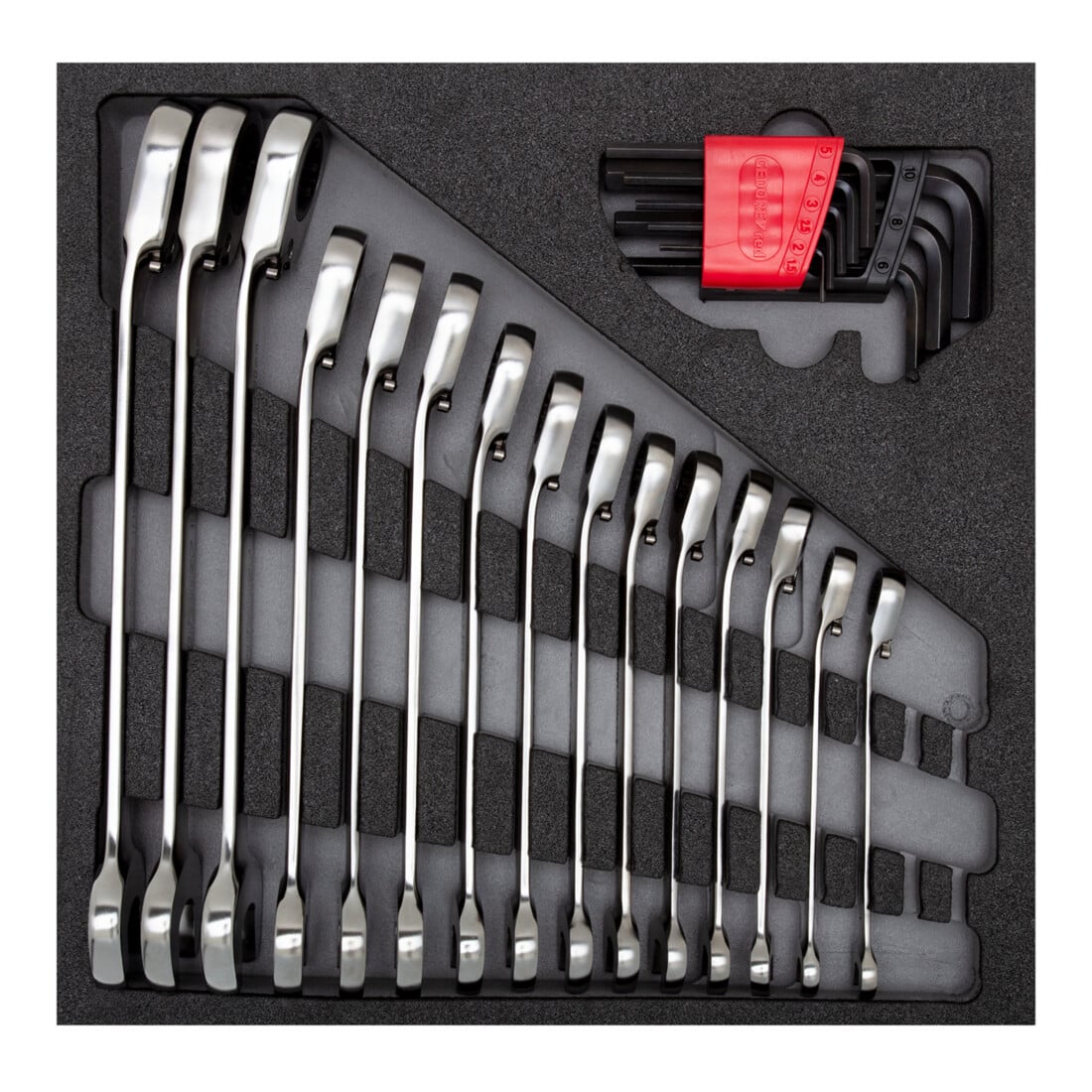 Gedore R22250001 Jeu de clés plates 4/6 CT-module 24 pièces