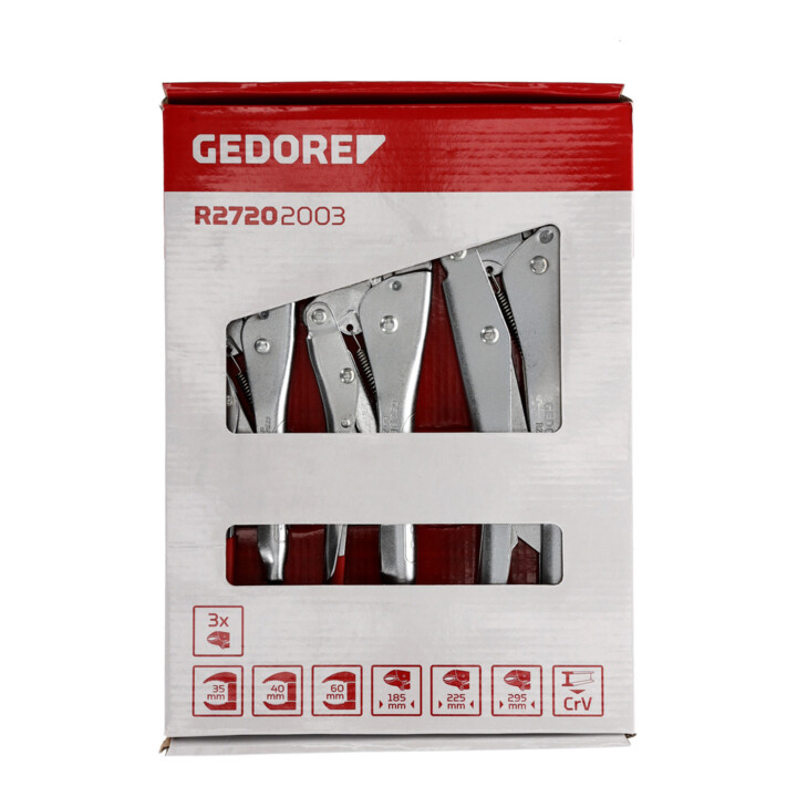 Gedore R27202003 Gripzangensatz 7-12 Zoll 35-60mm 3-teilig