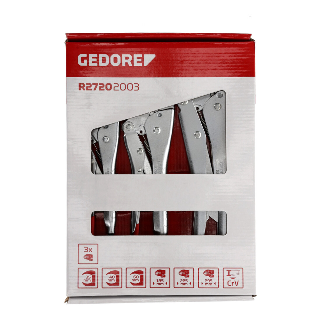 Gedore R27202003 Gripzangensatz 7-12 Zoll 35-60mm 3-teilig