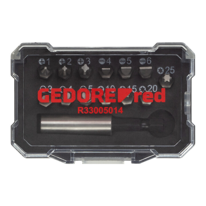 Gedore R33005014 Bit-Box 1/4 PH+SL+TX+6-kant+Bithalter 14-teilig