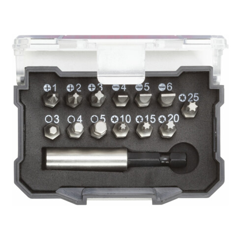 Gedore R33005014 Boîte de embouts 1/4 PH+SL+TX+hex + porte-embouts 14 pièces