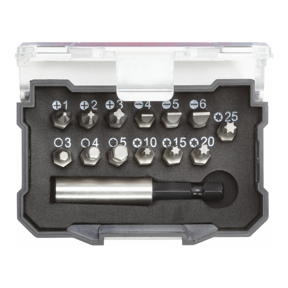 Gedore R33005014 Boîte de embouts 1/4 PH+SL+TX+hex + porte-embouts 14 pièces