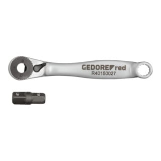Gedore R40150027 Bit-Knarre Links/Rechts. 1/4 91 mm RSW6°+Adapter