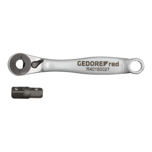 Gedore R40150027 Bit-Knarre Links/Rechts. 1/4 91 mm RSW6°+Adapter
