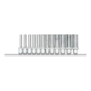 Gedore R41008012 Jeu de clés à douille 1/4" 6 pans + rail 12 pièces