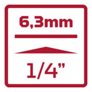 Gedore R41008012 Steckschlüssel-Satz 1/4" 6-kant +Leiste 12-teilig-3