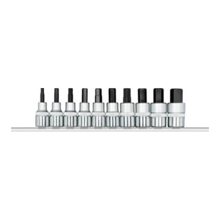 Gedore R62558010 Schraubendrehereinsätze 1/2 +Leiste 10-teilig