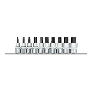 Gedore R62558110 Schraubendrehereinsätze 1/2 +Leiste 10-teilig